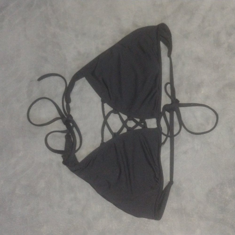 Massimo Black Bikini Top, Size, Large